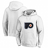 Men's Customized Philadelphia Flyers White All Stitched Pullover Hoodie